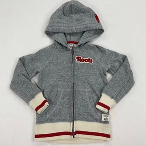 Roots Kids Varsity Hoodie Sweater Size Small Gray - Picture 1 of 13