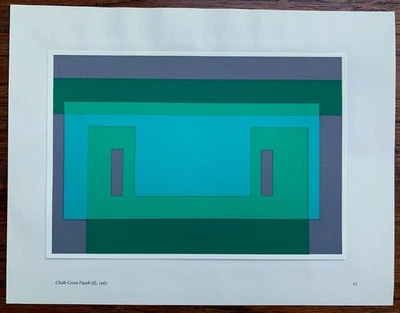 Josef Albers (americano, 1888-1976) fachada verde tiza (D), 1965, placa Foto 1 de 4