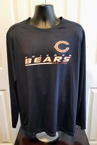 Chicago Bears Men's XL Blue Long Sleeve NFL Team Apparel Stretch Shirt EST 1920 - Picture 1 of 4