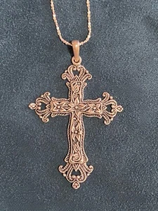 "Colgante CRUZ de plata de ley 925 estilo celta con collar de cadena Margarita de 19""" - Imagen 1 de 14