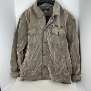 Vintage Rocawear Jacket Mens Medium Veezo Gray Velvet Y2K - Picture 1 of 11