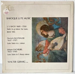 BAROQUE LUTE MUSIC Bach Buxtehude Pachelbel Walter Gerwig vinyl record 3C 302 - Picture 1 of 3