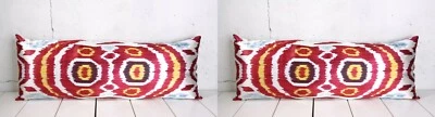 Ikat Pillow Cover Lumbar SET of 2 pcs 17.13" x 40.55" FREE Fast Shipment 13975 - Imagem 1 de 4