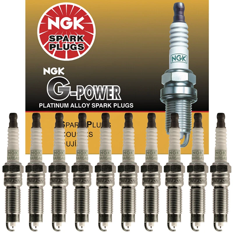 Подлинная платиновая свеча зажигания NGK 10 шт. для 2008-2010 Ford F-250 F-350 Super Duty - Изображение 1 из 4