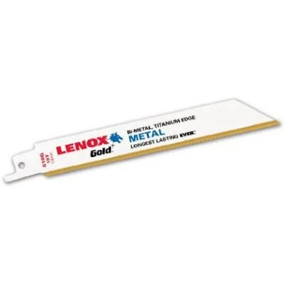 Lenox Gold 6 in. Bi-Metal Reciprocating Saw Blade 18 TPI 5 pk - Image 1 of 4