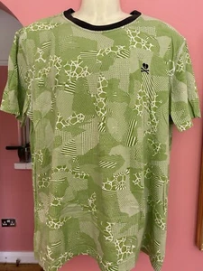 Rare Jeff Griffin Razzle Dazzle t-shirt in Green & White Size XXL -Made in Italy - Picture 1 of 5