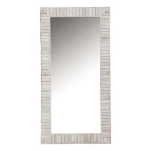Coaster Pino Farmhouse Glass Rectangular Wall Mirror in White - Picture 1 of 1