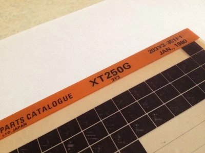 Yamaha XT250G XT250 G XT 250 Micro Enchufe Piezas List Catálogo Microficha - Imagen 1 de 2