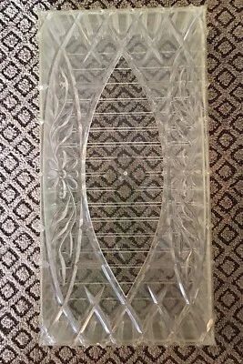 Caja Soporte Vintage Acrílico Transparente Diseño Floral Diamante Rayas. MCM. Foto 1 de 4