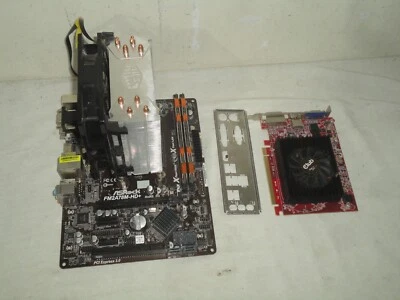 Asrock FM2A78M-Hd+  MOTHERBOARD + CPU A10-7700k + R7 250 2GB Card + 8gb  Bundle - Image 1 of 3