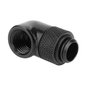 G1/4 Thread 90 Degree Fitting Adapter Rotary Water Cooled Connector(Black) - Afbeelding 1 van 9