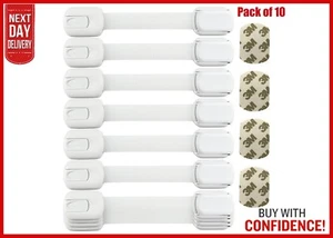 CHEEKY MONKEY 10er Pack Kindersicherungsgurt | Schranktürschlösser für Kinder | Ba - Bild 1 von 8