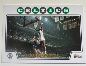 BILL RUSSELL 2008 Topps Gold Foil #175 Dunking over Chamberlain Celtics MINT