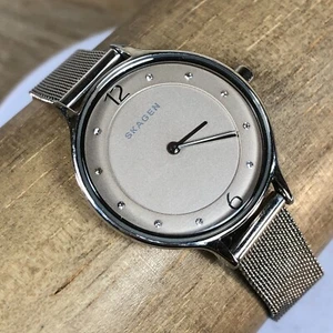 Skagen Anita Women SKW2649 Gray Dial Mesh Band 30mm Quartz Analog Watch 7 1/2" - Picture 1 of 13