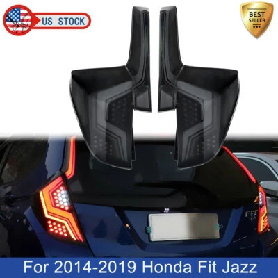 Luz trasera de freno de animación con lente LED de humo para Honda Fit Jazz 2014-2019 Foto 1 de 4