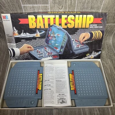 Vintage Battleship The Classic Naval Combat Game 1996 Milton Bradley Complete - Image 1 of 4