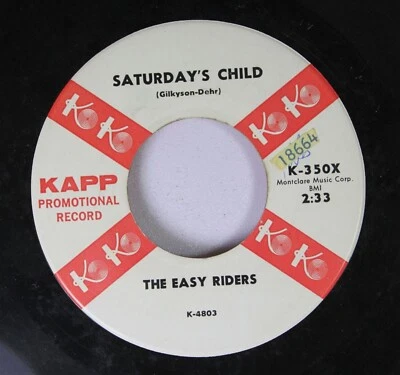 Country Promo 45 The Easy Riders Saturday's Child / Young In Love on Kapp - Image 1 of 2