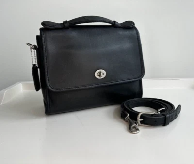 Costa Rica Vintage Coach Court 9870 Black Crossbody Shoulder Clutch with Hangtag - Image 1 of 4