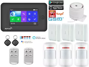 T24 APP WiFi GSM Inalámbrico Seguridad Hogar Alarma Sistema Antirrobo + Amazon Alexa + Google - Imagen 1 de 12