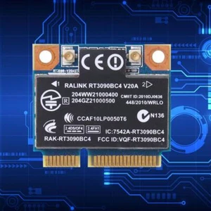 HP Ralink RT3090BC4 300M WiFi N+ BT Bluetooth PCI-e Cards 7Y6T G3 E0C9 New J6C6 - Afbeelding 1 van 8