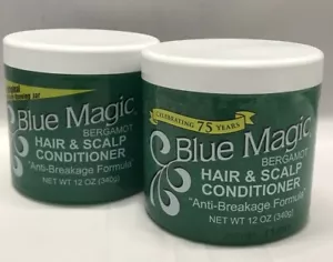 Blue Magic Bergamot Hair & Scalp Conditioner, 12 oz., Lot of 2 - Picture 1 of 5