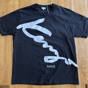 Kenzo Paris Black Graphic Logo T-Shirt XXL NWOT - Picture 1 of 3