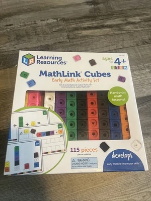 Learning Resources Math Link Cubes Play Learn Activity Set 115 Piece Ages 5+ - Image 1 of 4