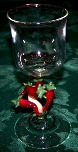 Wunderschönes dekoratives Chilischote Stiel Wein/Cocktail Glas - Bild 1 von 2