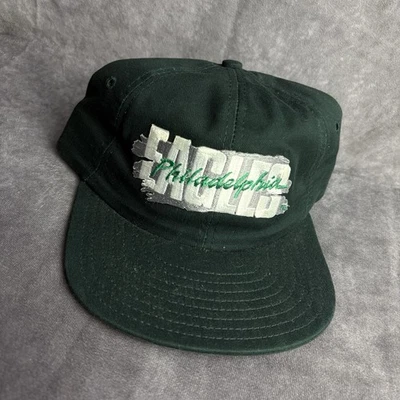 Vintage Philadelphia Eagles New Era Hat Adjustable Green 90’s (?) NFL - Image 1 of 4