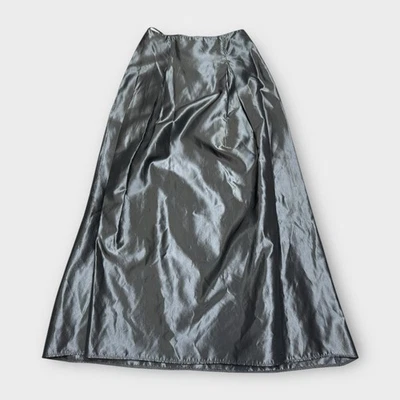 Jessica McClintock Gunne Sax Mujer Gris Tafetán Falda Larga Formal Talla 5 Foto 1 de 4