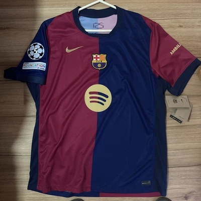 Barcelona 24/25 Home Jersey with Champions League patch XL from Barca team store - image 1 of 4
