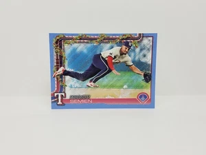 2025 Topps Holiday #H9 Marcus Semien, Rangers - Light Blue Glitter Parallel - Bild 1 von 2