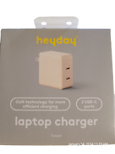 Heyday Laptop Tablet Phone Charger 2-Port Type C 18-60W High Speed Fast Charging
