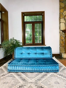 French Tufted Daybed Mah Jong Sofa Couch Handmade Upholstery Module : 3 Seater - Picture 1 of 16