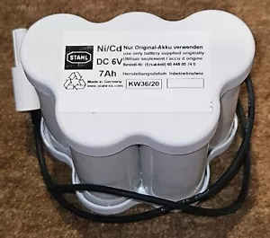 STAHL 118017 Ni/Cd Accumulator Battery Block Grey Steel 6VDC/7Ah Spare Part - Bild 1 von 4