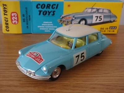 CORGI MODEL CLUB CITROEN DS 19 MONTE CARLO RALLY TOY CAR MODEL 323 - Image 1 of 3