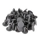 2X(50PCS 8mm Hole Gray Plastic Rivet Door Push in CLip for Car A6C6)4808