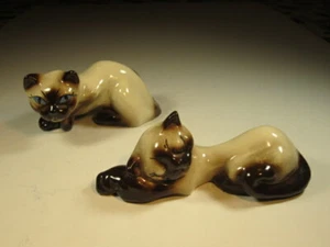 VTG Retro CAS Ceramic Arts Studio Thai-That & Thai Siamese Cat Figurines - Picture 1 of 4