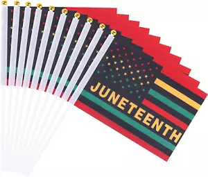 Small Juneteenth Flag,20Pcs Handheld June 19Th Flags for African Afro American F - Picture 1 of 7