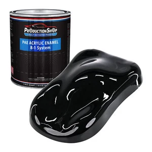 ProductionShop 1 Quart High Gloss Super Jet Black Acrylic Enamel Auto Paint - Picture 1 of 1