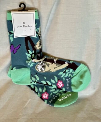 Vera Bradley Perezoso Calcetines Colgantes Verde Lanzamiento ORIGINAL Nuevo Con Etiquetas Nuevo RARO Foto 1 de 4