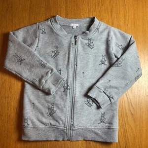 Boutique Girls Gray Ski Bunnies Zip Up Size 6 EUC - Picture 1 of 3