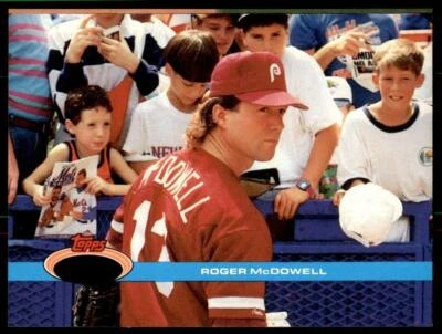 1991 Stadium #506 Roger McDowell Phillies OVERSIZE No Gold Error SET BREAK RARE! - Image 1 of 4
