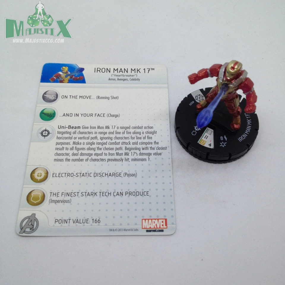 Heroclix Iron Man 3 Set de Película Iron Man Mk 17 #009 Gravity Feed Figura con Tarjeta! Foto 1 de 1