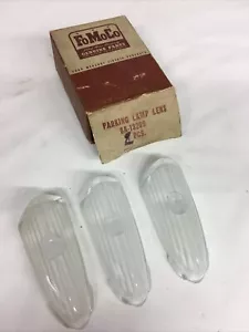 NOS 1949 49 Ford Parking Light Lenses Pair left Driver Car 8A-13208 Three! - Picture 1 of 4