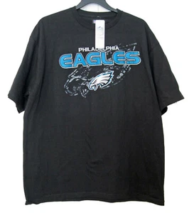 New EAGLES Shirt Size 2XL Black NFL Short Sleeve Team Apparel Logo Football NWT - Picture 1 of 6