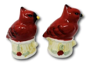 Godinger Gatherings Sal y Pimienta Navidad Set Rojo Cardenal Vacaciones Cerámica - Imagen 1 de 8