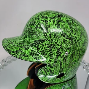 Schutt Air 2742 OSFM JR SSM Jr 5 Baseball Batting Helmet Green Black Snakeskin - Picture 1 of 9