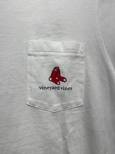 Vineyard Vines Boston Red Sox Baseball Cap Pocket Tee Sz Big Boys Large (16) NWT - Picture 1 of 10