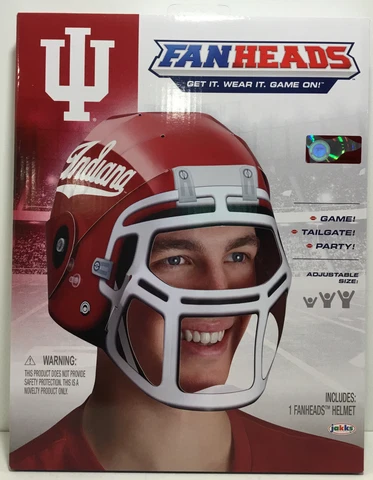 IU Indiana Hoosiers Fan Heads Cardboard Helmet New! Cover